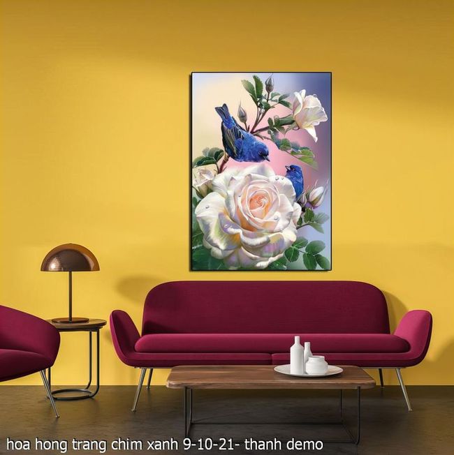 hoa hong trang chim xanh 9 10 21  thanh 